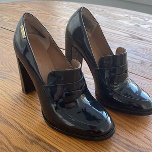Calvin Klein Kathryn Black Patent Loafer Pump